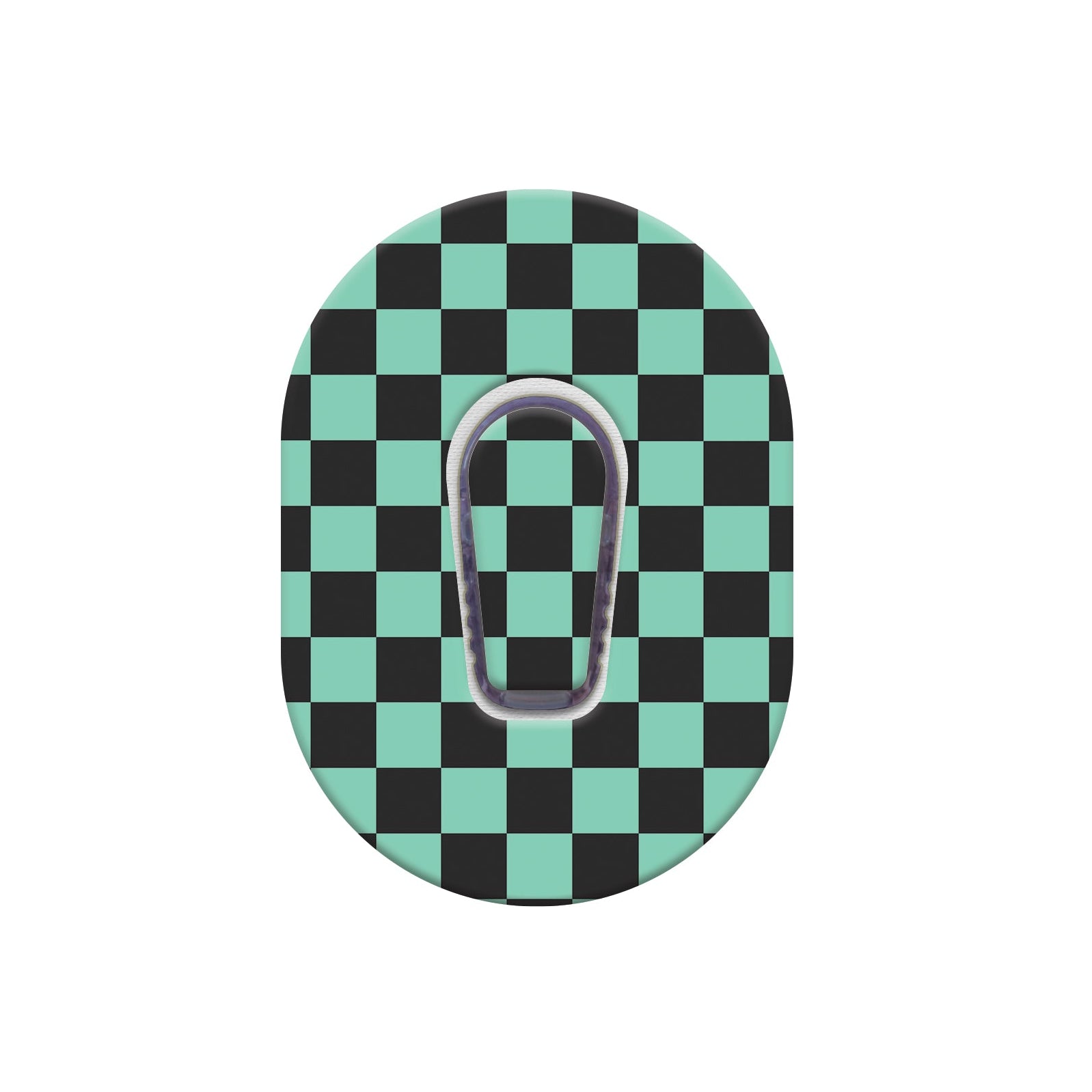 041_teal_and_black_checkers_Dexcom_G6_Original