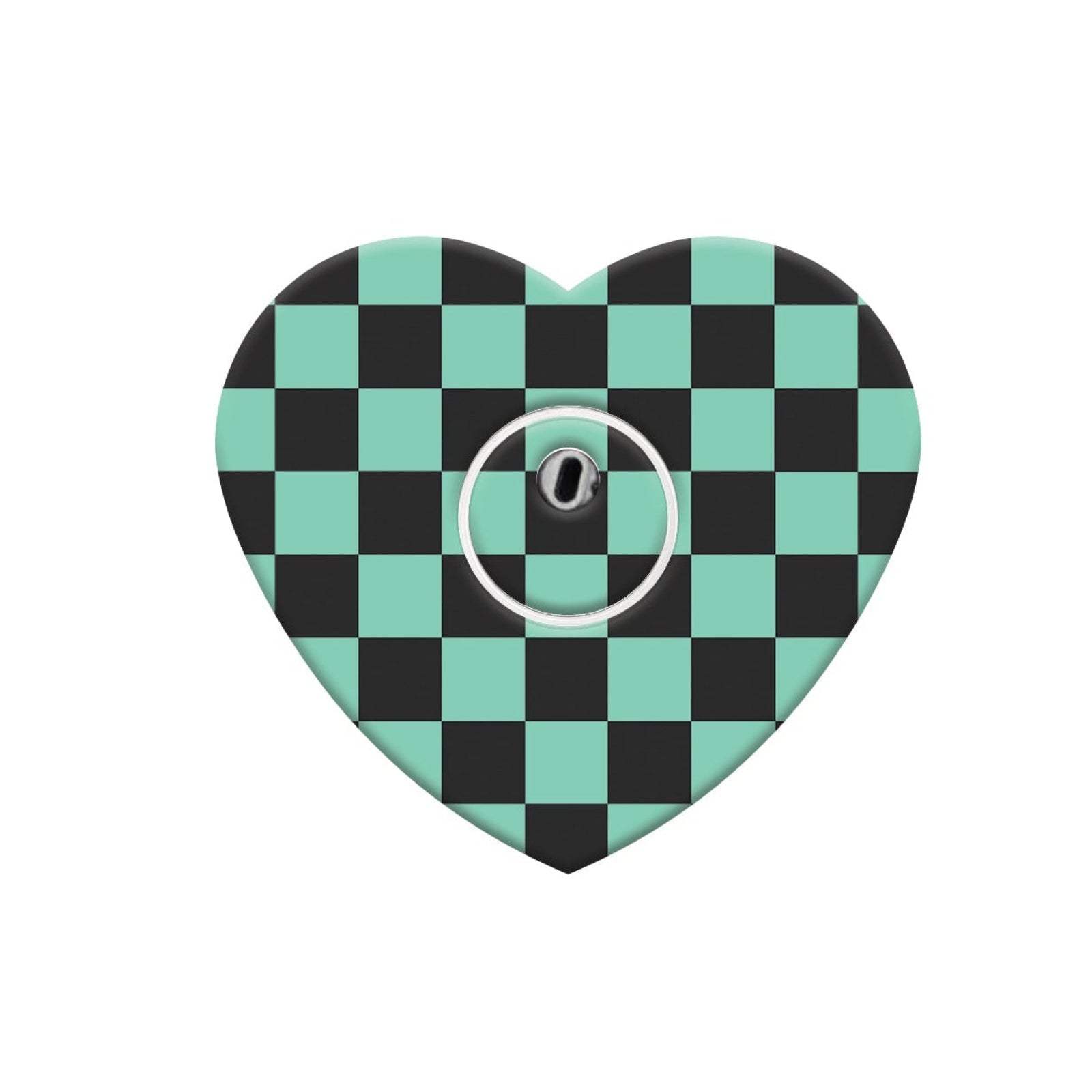 041_teal_and_black_checkers_Heart_Libre_3