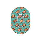 Letter 'U' with a turtle pattern on a turquoise background