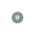 Circular mouse pad with turtle pattern on a white background
