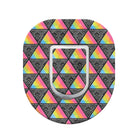 Phone ring holder with rainbow triangle pattern on a white background
