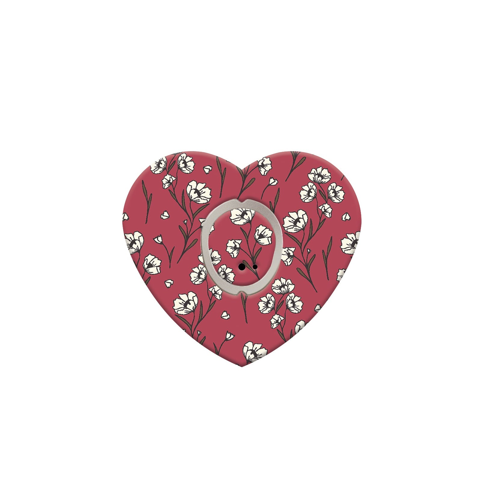 125_maroon_flowers_Heart_Dexcom_G7