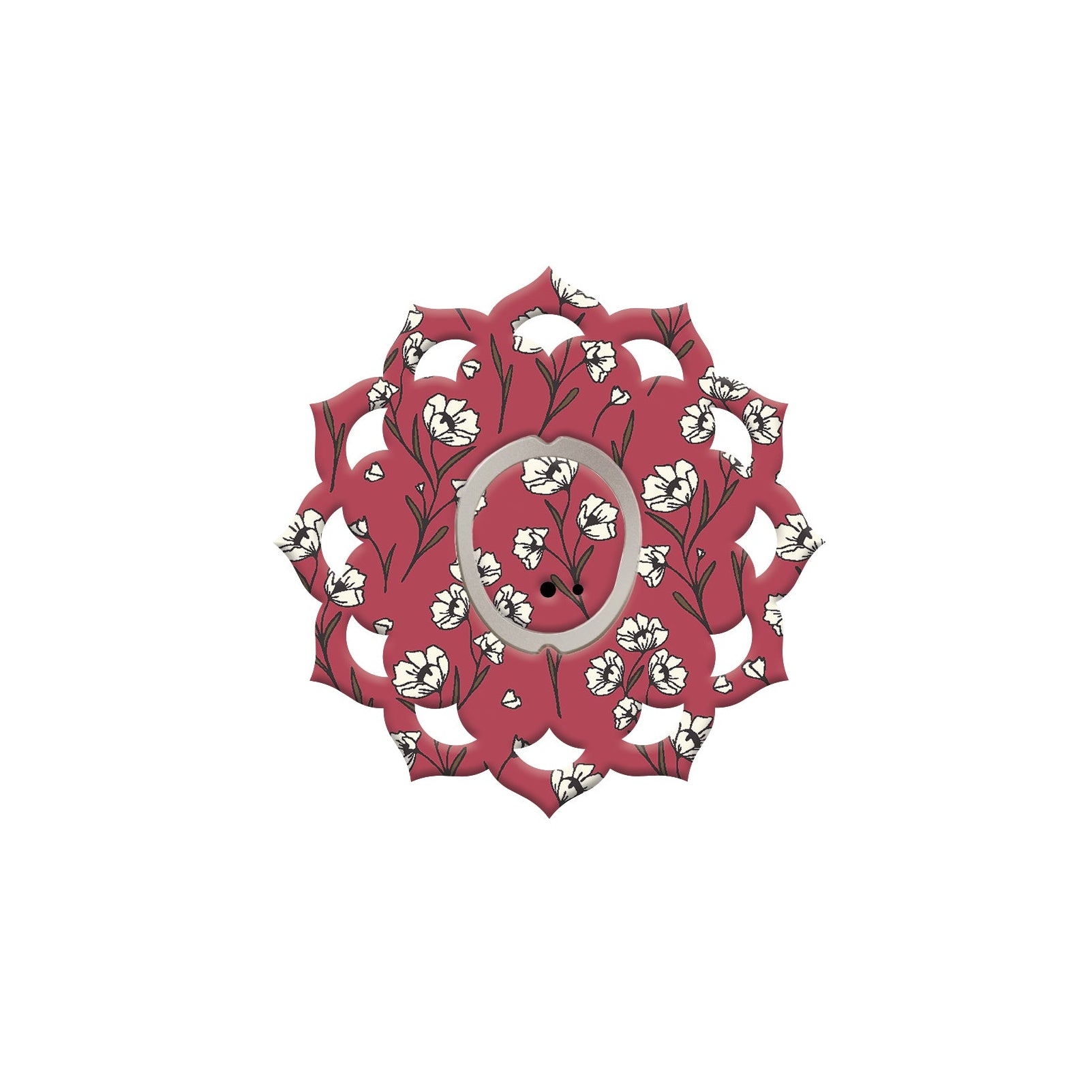 125_maroon_flowers_Mandala_Dexcom_G7