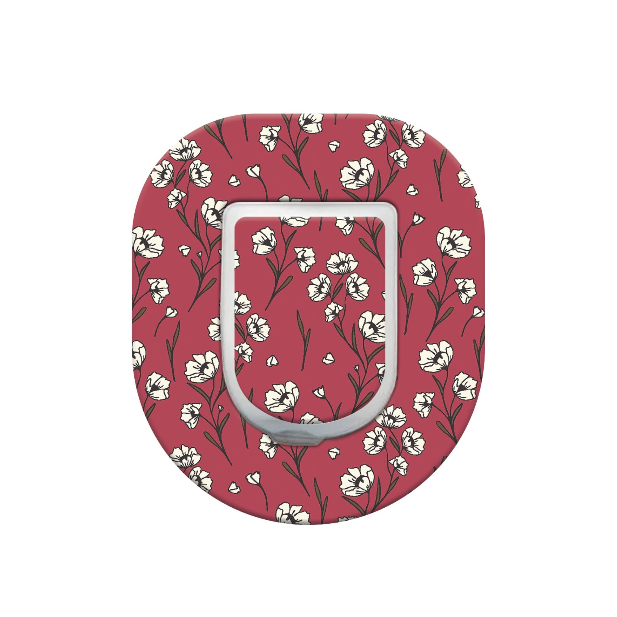 125_maroon_flowers_Omnipod_Mini
