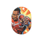 Superhero Patch character on a white background